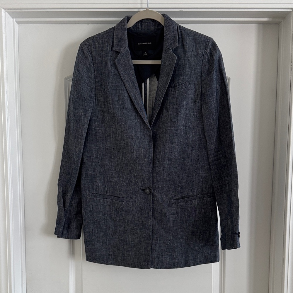 Banana Republic Women's Denim Linen Blazer